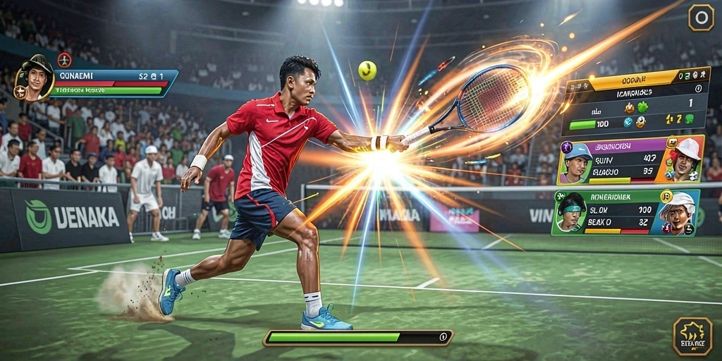 Tangkapan layar memperlihatkan berbagai misi dan tantangan dalam permainan.