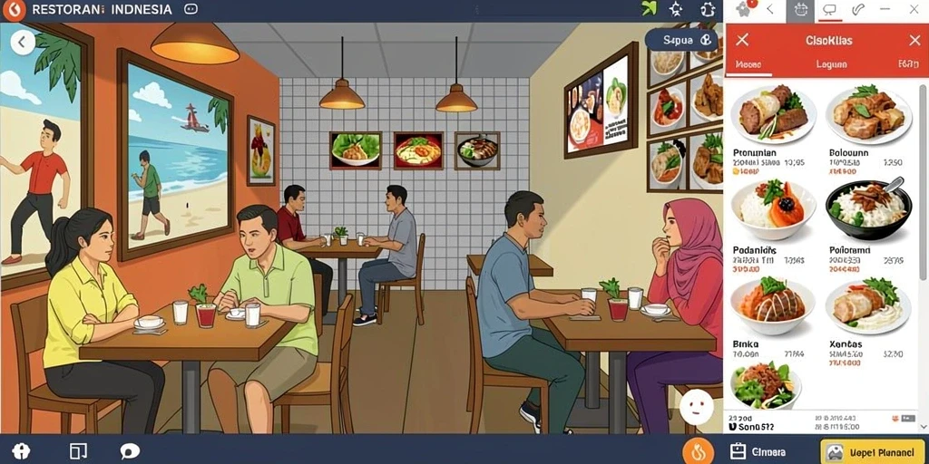 Ilustrasi level yang menantang dan penuh warna.