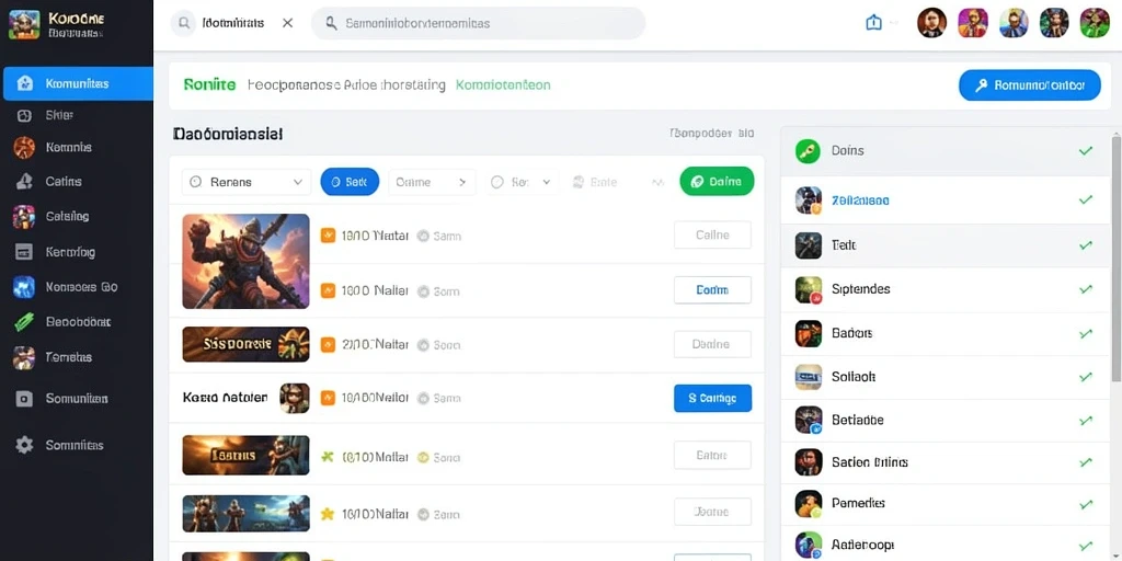 Tangkapan layar memperlihatkan fitur komunitas untuk interaksi dengan pemain lain.