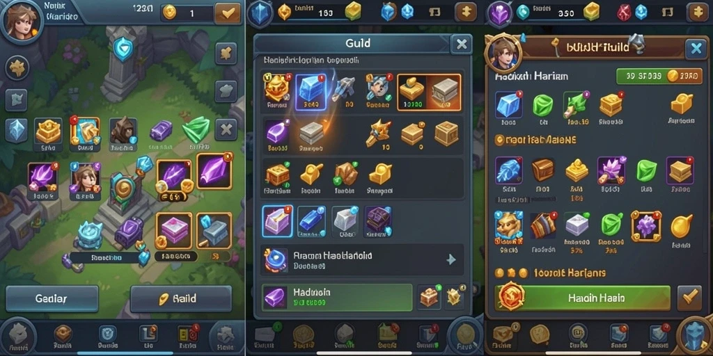Screenshot memperlihatkan berbagai item dan perlengkapan yang bisa digunakan.